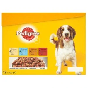 Pedigree Adult kura & jahňa & hydina & hovädzie v želé 12 x 100 g