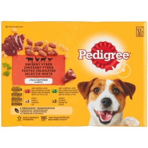 Mars PEDIGREE kapsička dog JUNIOR kuracie & jahňacie & hydinové & hovädzie s ryžou v želé 12 x 100 g