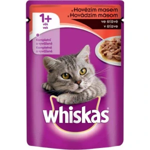 Mars WHISKAS kapsička cat s hovädzím mäsom v šťave 28 x 85 g