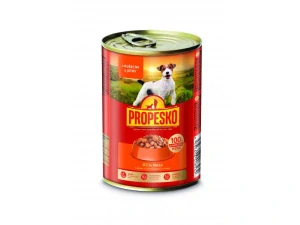 Propesko Kompletné krmivo pre dospelé psy kúsky s kuracinou a pečeňou v omáčke 415 g