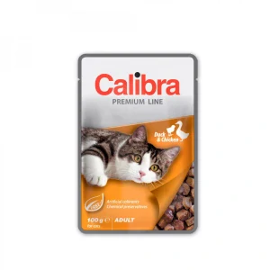 Calibra KAPSIČKA Premium cat Adult Kachňa & kurá v omáčke 24 x 100 g