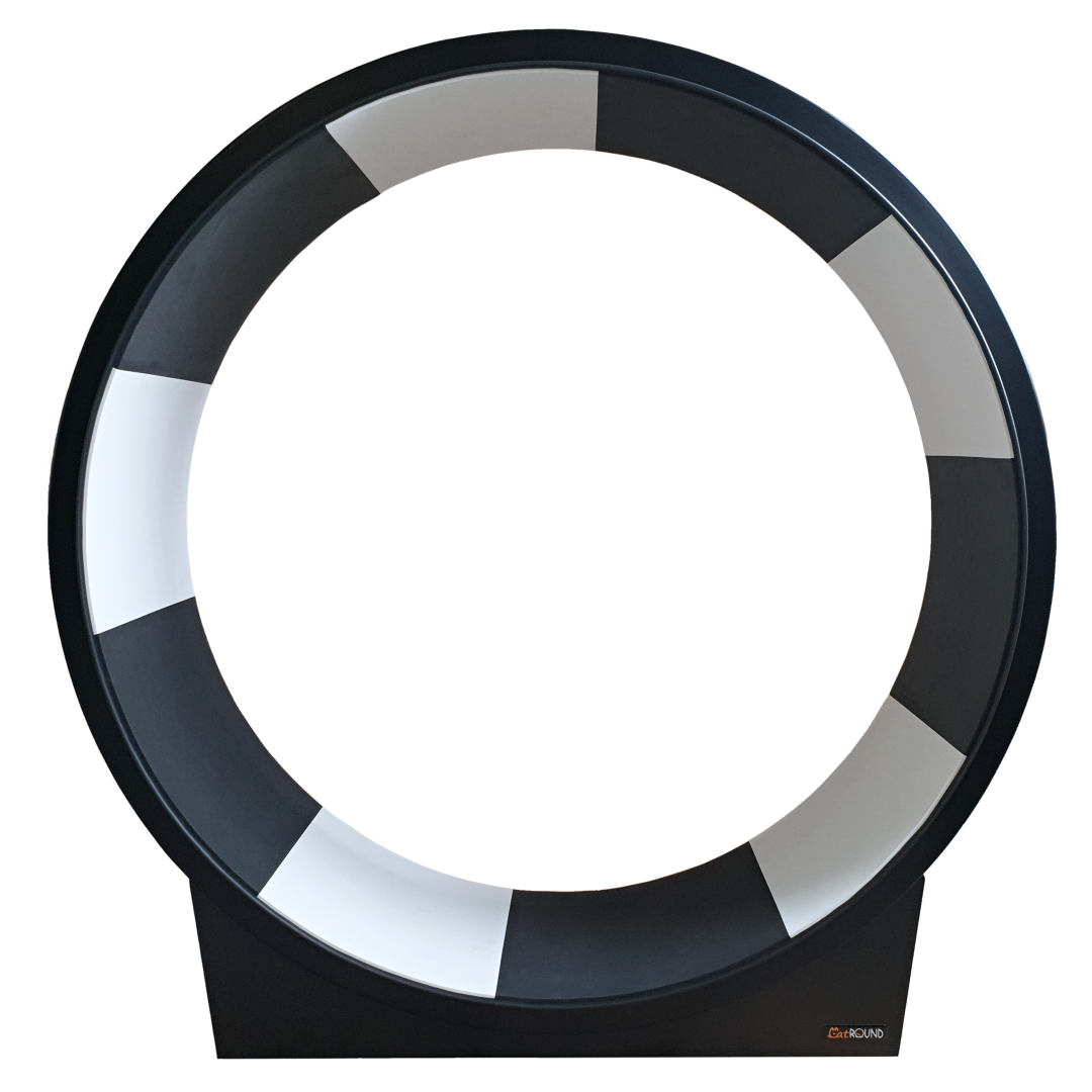 CatROUND – Behacie koleso pre mačky (Čierna/Black&White)