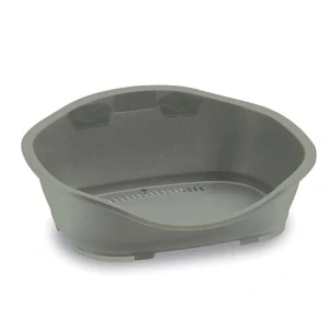 STEFANPLAST GREEN LINE SLEEPER 2 sivá 68,5x49x27,5cm plastové ležadlo pre psov 98% z recyklovaného plastu