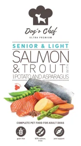 Dog’s Chef SALMON & TROUT WITH SWEET POTATO AND ASPARAGUS Senior & Light 15kg
