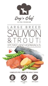 Dog’s Chef SALMON & TROUT WITH SWEET POTATO AND ASPARAGUS Large Breed 15kg