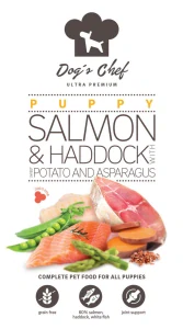 Dog’s Chef SALMON & HADDOCK WITH SWEET POTATO AND ASPARAGUS Puppy 15kg