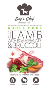 Dog’s Chef BRITISH GRASS FED LAMB WITH POMEGRANATE & BROCCOLI 12kg