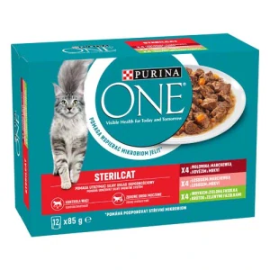 PURINA ONE Multipack Sterilcat mini filetky s hovädzím a mrkvou 12x85g