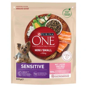 PURINA ONE MINI Dog Sensitive 800g suché krmivo pre psov s lososom