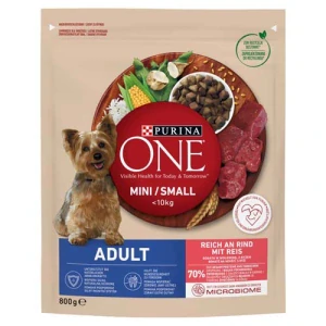 PURINA ONE MINI Dog Adult 800g suché krmivo pre psov s hovädzím