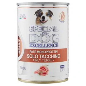 MONGE SPECIAL DOG EXCELLENCE pate MONOPROTEIN čisto morčacie 400g grain free konzerva