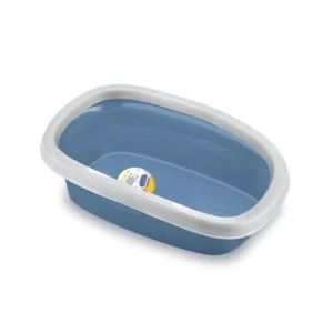 STEFANPLAST Sprint 20 toaleta pre mačky s okrajom nebesky modrá/biela 39x58x17cm