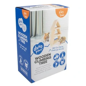 DUVO+ Drevená lezecká stena pre hlodavce 16x10x25cm stromček