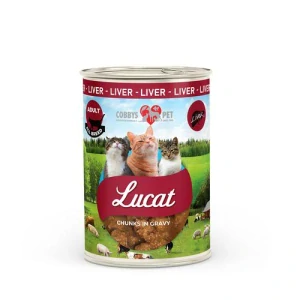 COBBYS PET LUCAT Adult 415g konzerva s pečeňou pre dospelé mačky