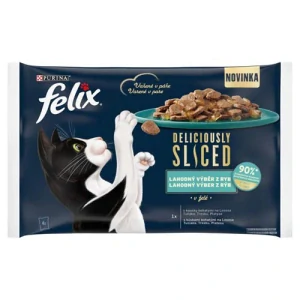FELIX Deliciously Multipack 4x80g losos/ tuniak/ treska/ platesa