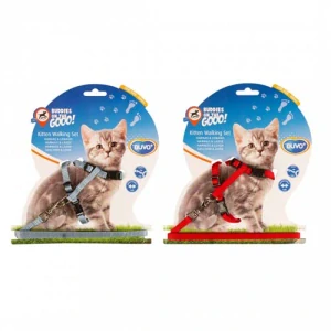 DUVO+ Postroj s vodítkom pre mačiatka Set Uni 15-25cm/8mm-125cm MIX 1ks