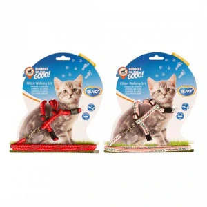 DUVO+ Postroj s vodítkom pre mačiatka Set LOVE 15-25cm/8mm-125cm MIX 1ks