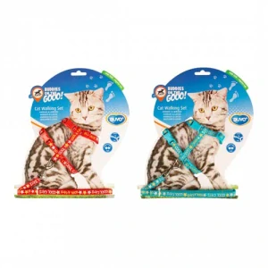 DUVO+ Postroj s vodítkom pre mačky Set COOL CATS 20-35cm/10mm-125cm MIX 1ks