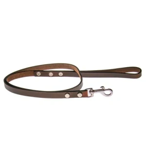 COBBYS PET Vodidlo z pravej kože  s drobnou károvanou hľbkovou tlačou 15mm/120cm