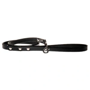 COBBYS PET Vodidlo z pravej kože s jemnou hľbkovou zúbkovou dvojradovou tlačou 15mm/120cm