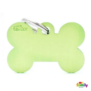 MF BIG BONE ALUMINUM GREEN 2,5x3,8 cm gravírovateľný prívesok