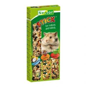NESTOR Tyčinka 3 v 1 pre hlodavce ovocie, med, tropické ovocie 3ks 175g