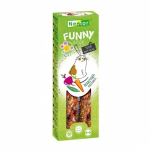 NESTOR FUNNY PREMIUM PLUS STICK so zeleninou 2ks/115g pre hlodavce a králiky