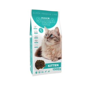 DELIKAN SUPRA CAT Kitten 1,5kg Krmivo určené mačiatkam s hydinovým mäsom a rybou