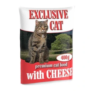 DELIKAN EXCLUSIVE CAT Cheese 400g Krmivo pre vonkajšie a vnútorné mačky s príchuťou syra