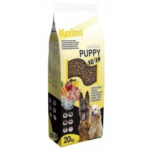 DELIKAN MAXIMO Puppy 32/18 20kg prémiové krmivo s hydinovým mäsom pre steňatá stredných a veľkých plemien