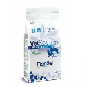 MONGE VetSolution DERMATOSIS Canine 2kg kompletné diétne krmivo proti nadmernému vypadávaniu srsti psov