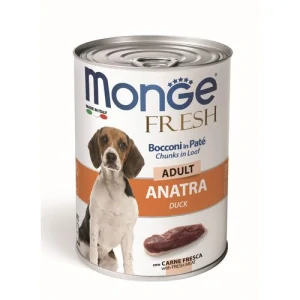 MONGE Fresh Adult 400g konzerva s kačicou pre dospelé psy