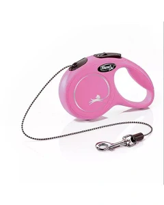 Vodítko Flexi Classic NEW lanko M 8 m ružové (do 20 kg)