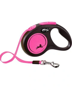 Vodítko Flexi New Neon páska S 5 m ružovej (do 15 kg)