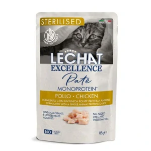 MONGE LECHAT EXCELLENCE Pate Sterilised Monoprotein Chicken 85g kapsička pre sterilizované mačky s kuracím mäsom