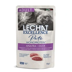 MONGE LECHAT EXCELLENCE Pate Adult Monoprotein Duck 85g kapsička pre dospelé mačky s kačacím mäsom
