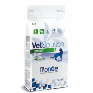 MONGE VetSolution Cat Obesity 1,5kg diétne suché krmivo na zníženie nadváhy u mačiek diétne suché krmivo na zníženie nadváhy u mačiek