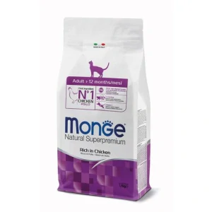 MONGE Natural Superpremium Adult 1,5kg suché krmivo s kuracím pre dospelé mačky