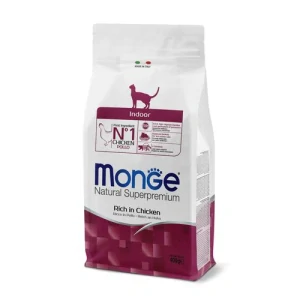 MONGE Natural Superpremium Indoor 400g suché krmivo s kuracím pre dospelé mačky