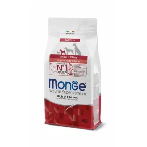 MONGE Natural Superpremium Mini Puppy 800g krmivo s kuracím pre šteňatá malých plemien