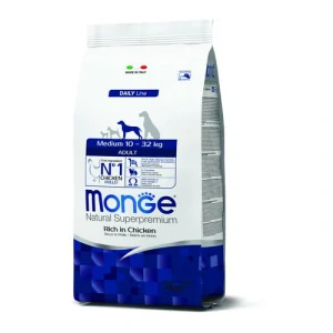MONGE Natural Superpremium Medium Adult 3kg krmivo s kuracím pre dospelých psov stredných plemien