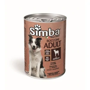 MONGE SIMBA Dog Chunks with lamb 415g konzerva pre dospelých psov s jahňacím mäsom