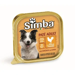 MONGE SIMBA Dog Paté Chicken and liver 150g paštéta pre dospelých psov s kuracím mäsom a pečeňou
