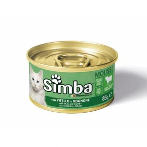 MONGE SIMBA Cat Mousse with beef veal and kidney 85g paštéta pre dospelé mačky s hovädzím mäsom a obličkami