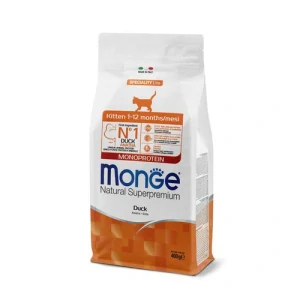 MONGE Natural Superpremium Kitten 400g monoproteínové krmivo s kačacím mäsom pre mačiatka