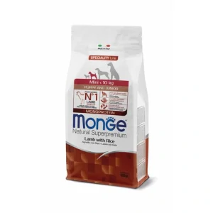 MONGE Natural Superpremium Mini Puppy 800g monoproteínové krmivo jahňa a ryža pre šteňatá malých plemien
