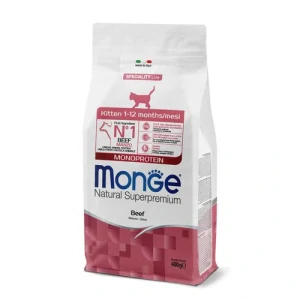MONGE Natural Superpremium Kitten 400g monoproteínové krmivo s hovädzím pre mačiatka
