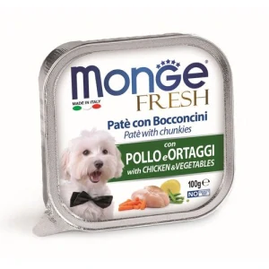MONGE Fresh Adult 100g kuracie kúsky so zeleninou v paštéte