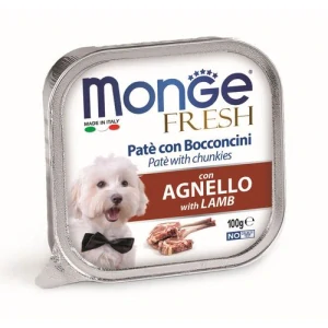 MONGE Fresh Adult 100g jahňacie kúsky v paštéte pre dospelé psy
