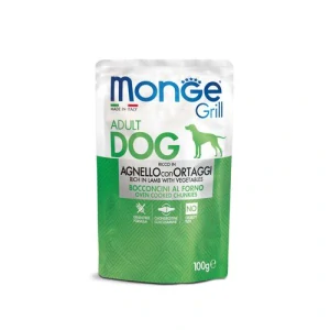 MONGE Grill Adult Dog 100g kapsička jahňacie so zeleninou pre dospelé psy
